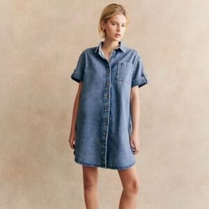 Sezane Sofia Dress Bleu Clair - Size L
